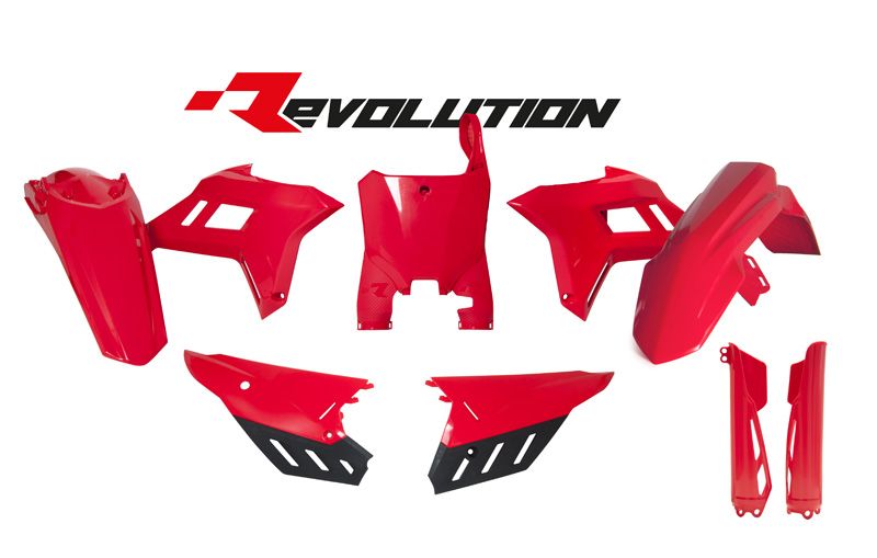 PLASTIC KIT/9 CRF450R 2021-24, RTECH R-KITCRF-RS0-522 REVOLUTION KIT image 1
