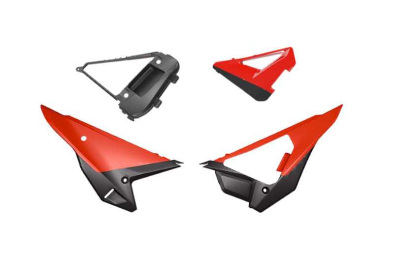 REVOLUTION SIDE PANELS KIT CRF 250 450 2025 RED R-TECH R-KITCRF-RS0-F26 image 1