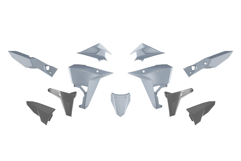 PLASTIC KIT KOVE 800 2025 R-TECH R-KITKOV-GR1-025 GREY & BLACK image 1