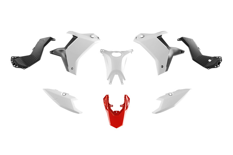 PLASTIC KIT YAMAHA TENERE 700 2025 R-TECH R-KITT70-BN1-025 WHITE & RED & BLACK image 1