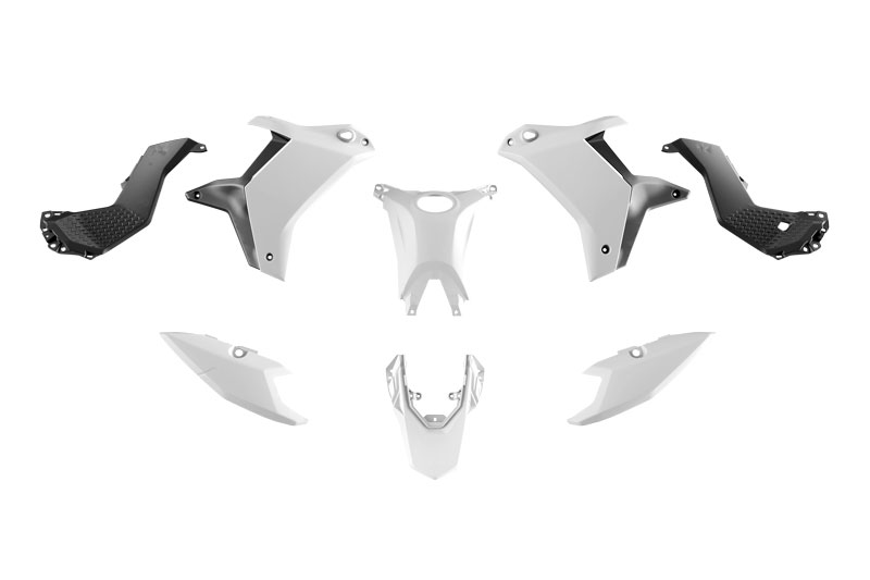 PLASTIC KIT YAMAHA TENERE 700 2025 R-TECH R-KITT70-BN2-025 WHITE & BLACK image 1