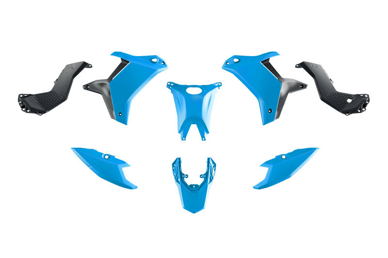 PLASTIC KIT YAMAHA TENERE 700 2025 R-TECH R-KITT70-GBL-225 LIGHT BLUE & BLACK image 1