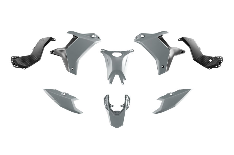 PLASTIC KIT YAMAHA TENERE 700 2025 R-TECH R-KITT70-GR1-025 GREY & BLACK image 1