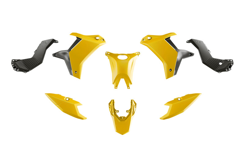 PLASTIC KIT YAMAHA TENERE 700 2025 R-TECH R-KITT70-GY1-025 YELLOW & BLACK image 1