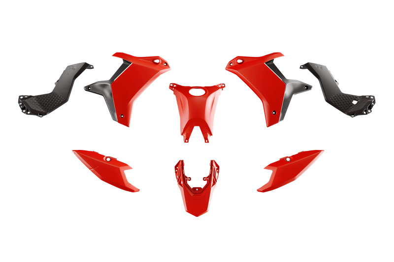 PLASTIC KIT YAMAHA TENERE 700 2025 R-TECH R-KITT70-RS1-025 RED & BLACK image 1