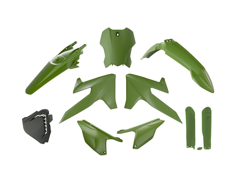 PLASTIC KIT TRIUMPH TF 250 450 R-TECH R-KITTRI-VN0-025 NAVY GREEN image 1