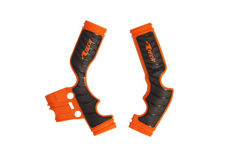 GRIPPY FRAME GUARD KTM SX 65 2016-24, HUSKY TC65 2017-24, GASGAS MC 65 2021-24, ORANGE/BLACK, R-TECH R-PRTKTMARNR4 image 1