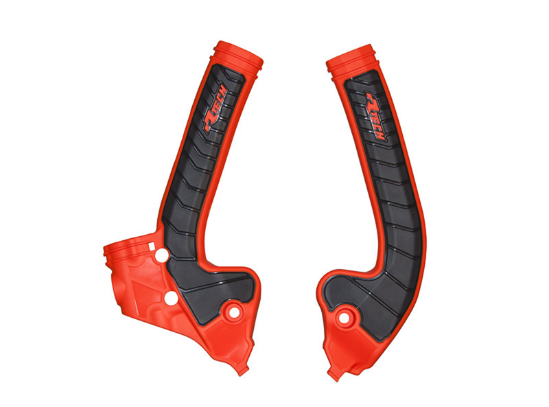 GRIPPY FRAME GUARD KTM SX 85 2018-24, HUSKY TC 85 2018-24, GASGAS MC 85 2021-24, ORANGE/BLACK, R-TECH R-PRTKTMARNR5 image 1