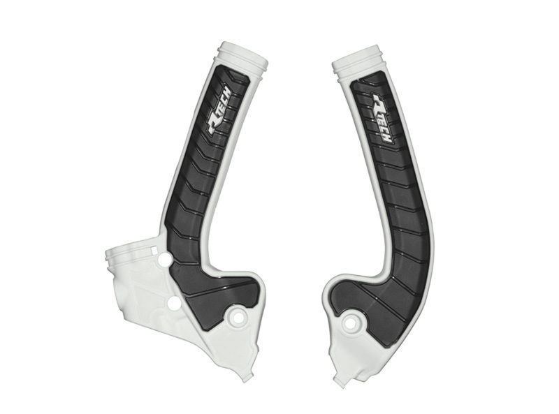GRIPPY FRAME GUARD KTM SX 85 2018-24, HUSKY TC 85 2018-24, GASGAS MC 85 2021-24, WHITE/BLACK, R-TECH R-PRTKTMBNNR5 image 1