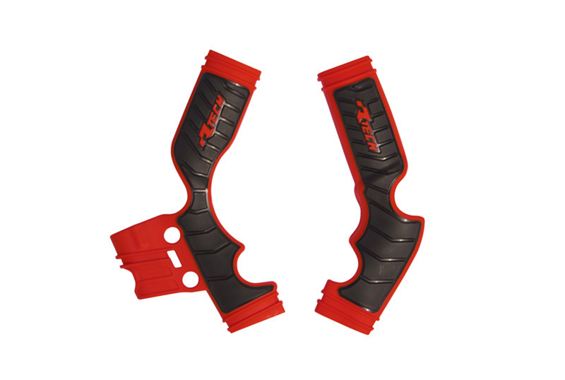 GRIPPY FRAME GUARD KTM SX 65 2016-24, HUSKY TC65 2017-24, GASGAS MC 65 2021-24, RED/BLACK, R-TECH R-PRTKTMRGNR4 image 1