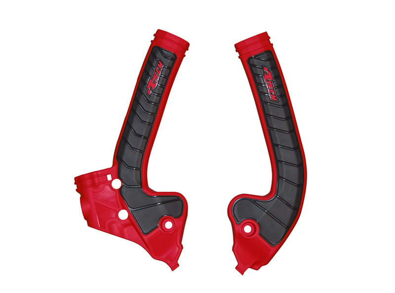 GRIPPY FRAME GUARD KTM SX 85 2018-24, HUSKY TC 85 2018-24, GASGAS MC 85 2021-24, RED/BLACK, R-TECH R-PRTKTMRGNR5 image 1