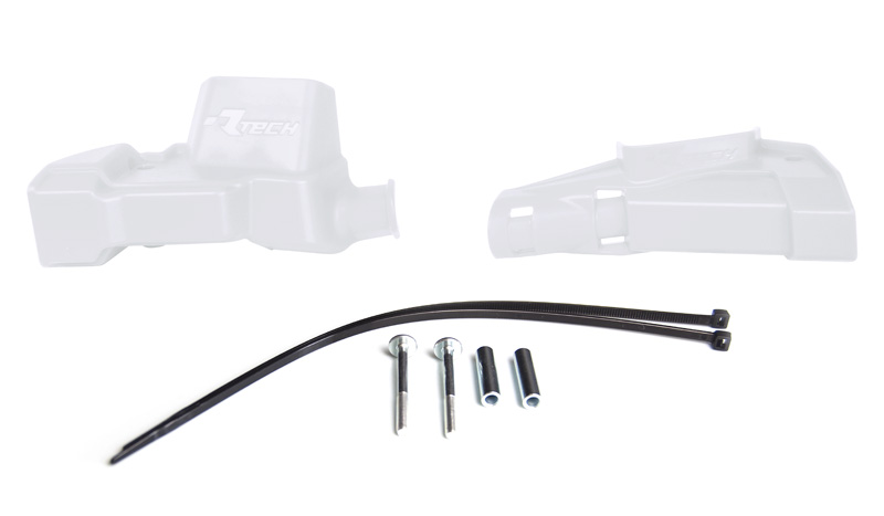 NISSIN BREMBO BETA MASTER CYLINDER PROTECTOR GUARDS WHITE RTECH R-PRTPUMPBN05 image 1