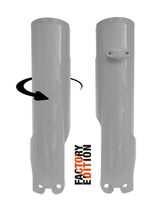 FACTORY FULL WRAP FORK GUARDS 2023/2024 KTM SX/SX-F, HUSKY FC/TC, QUANTUM GREY, RTECH R-PSKTMGR0093 image 1