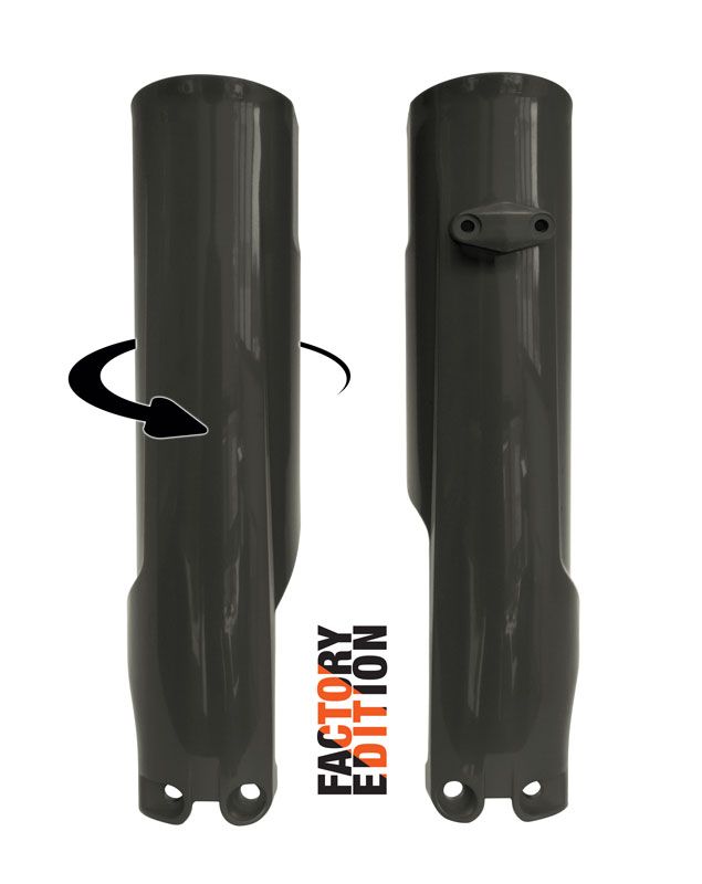 FACTORY FULL WRAP FORK GUARDS 2023/2024 KTM SX/SX-F, HUSKY FC/TC, BLACK, RTECH R-PSKTMNR0093 image 1