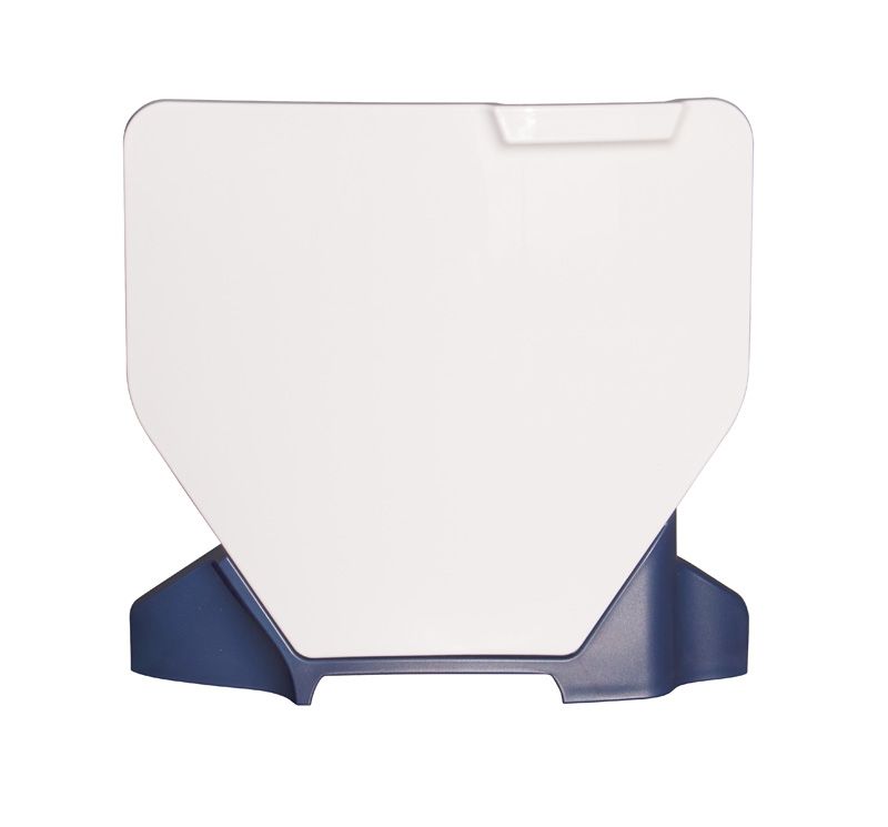 FRONT PLATE 2023-2025 HUSKY TC/FC, WHITE/BLUE OEM 23, RTECH R-TBHSQBNBL23 image 1