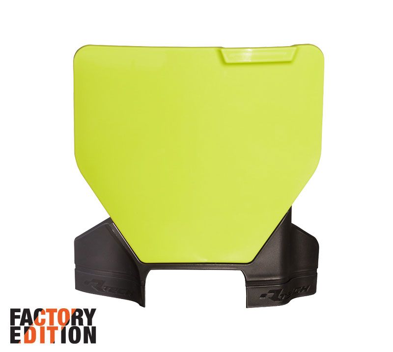 FACTORY FRONT PLATE 2023-2025 HUSKY TC/FC, YELLOW/BLACK, RTECH R-TBHSQGQNR93 image 1