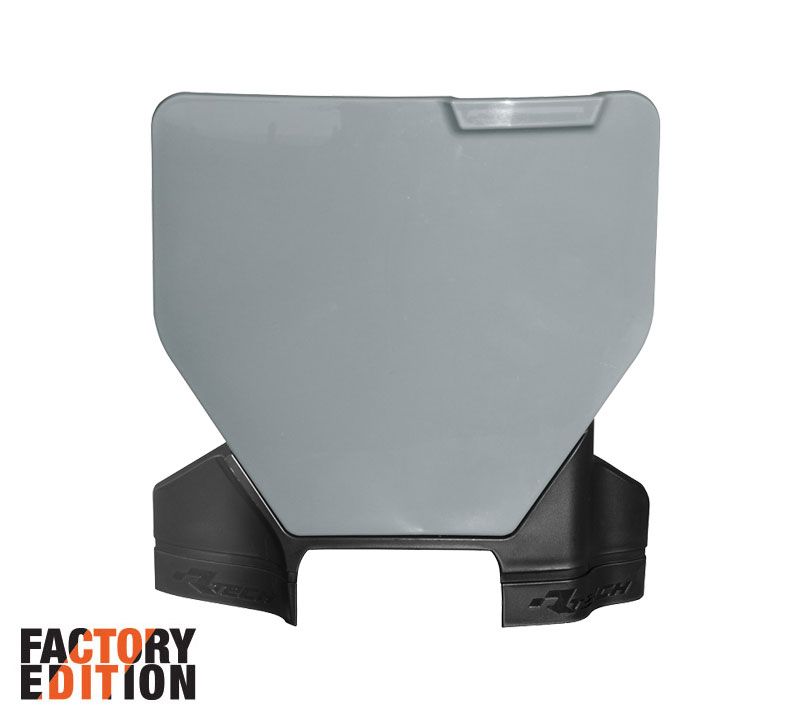 FACTORY FRONT PLATE 2023-2025 HUSKY TC/FC, QUANTUM GREY/BLACK, RTECH R-TBHSQGRNR93 image 1
