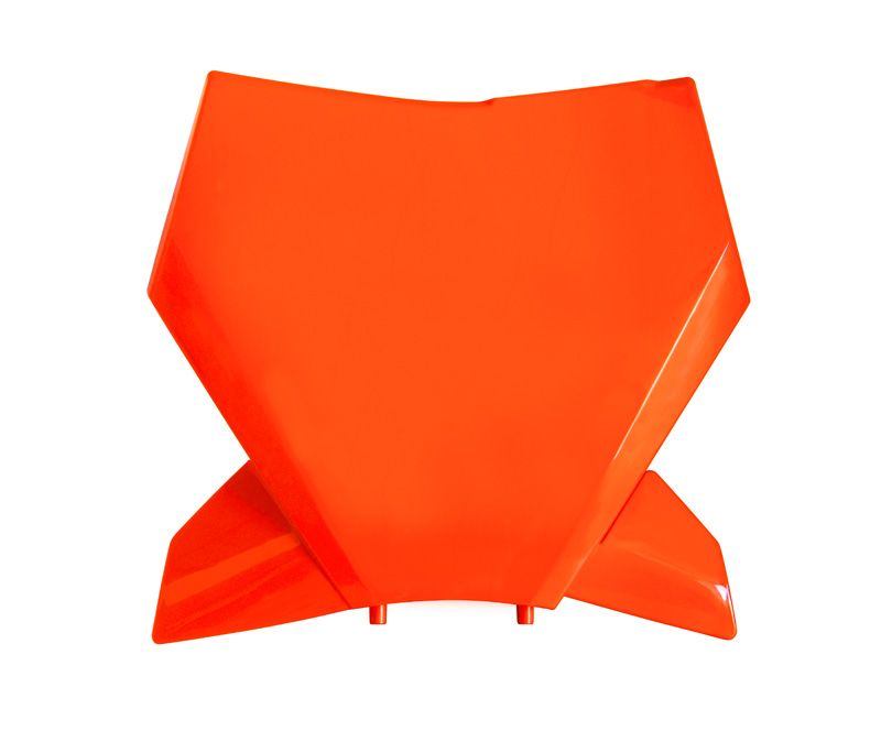 FRONT NUMBER PLATE 2023-2025 SX/SX-F KTM NEON ORANGE, RTECH R-TBKTMAN0023 image 1