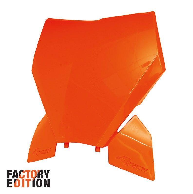 FACTORY FRONT NUMBER PLATE 2023-2025 SX/SX-F KTM NEON ORANGE, RTECH R-TBKTMAN0093 image 1