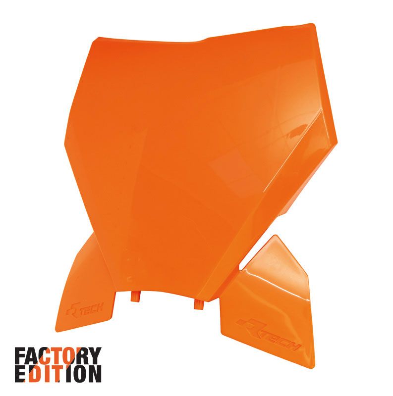 FACTORY FRONT NUMBER PLATE 2023-2025 SX/SX-F KTM ORANGE, RTECH R-TBKTMAR0093 image 1