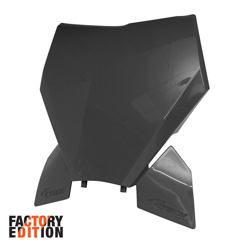 FACTORY FRONT NUMBER PLATE 2023-2025 SX/SX-F KTM BLACK, RTECH R-TBKTMNR0093 image 1