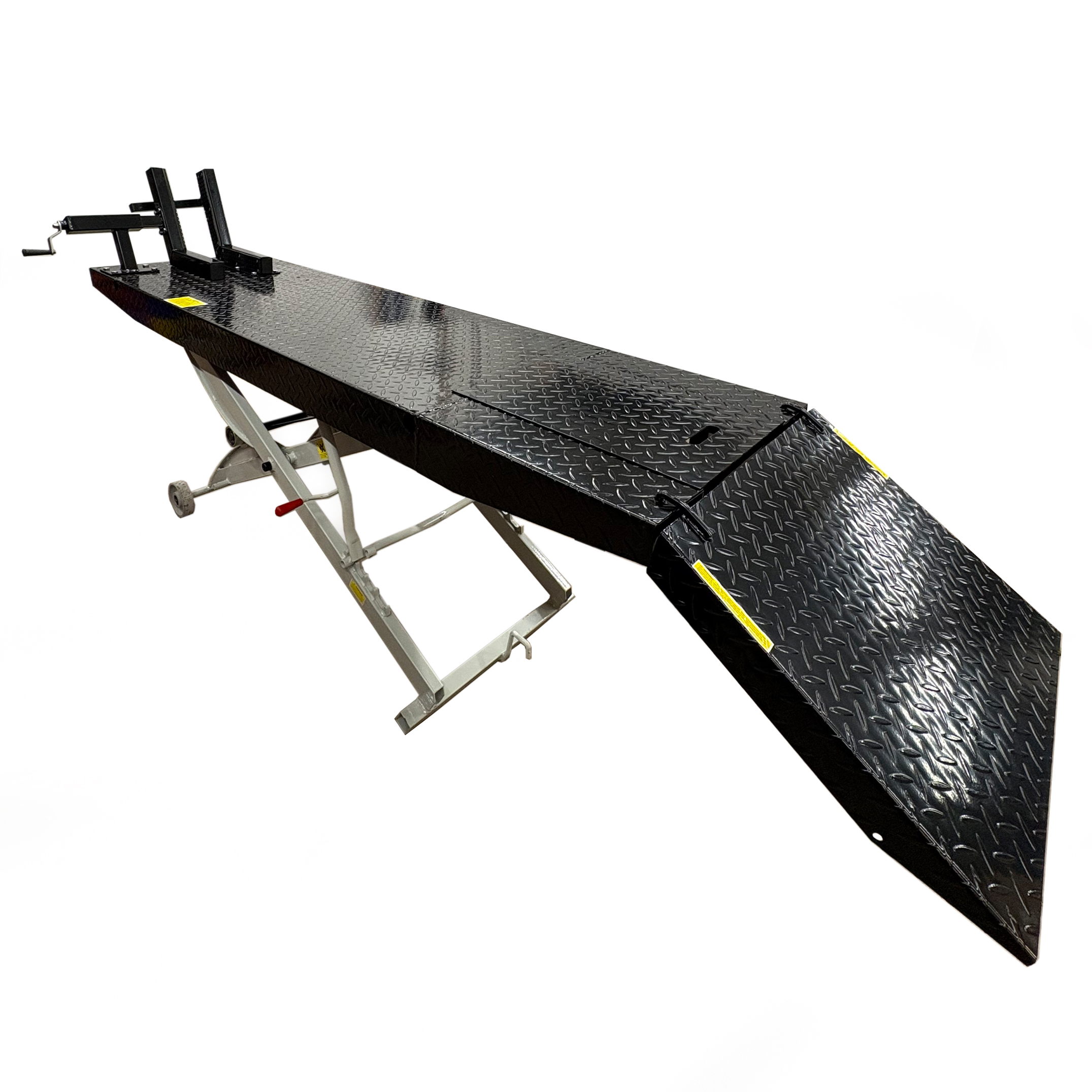 HEAVY DUTY 700KG MOTORCYCLE AND ATV WORKSHOP AIR LIFT WITH REMOVABLE SIDE EXTENSIONS thumbnail 11