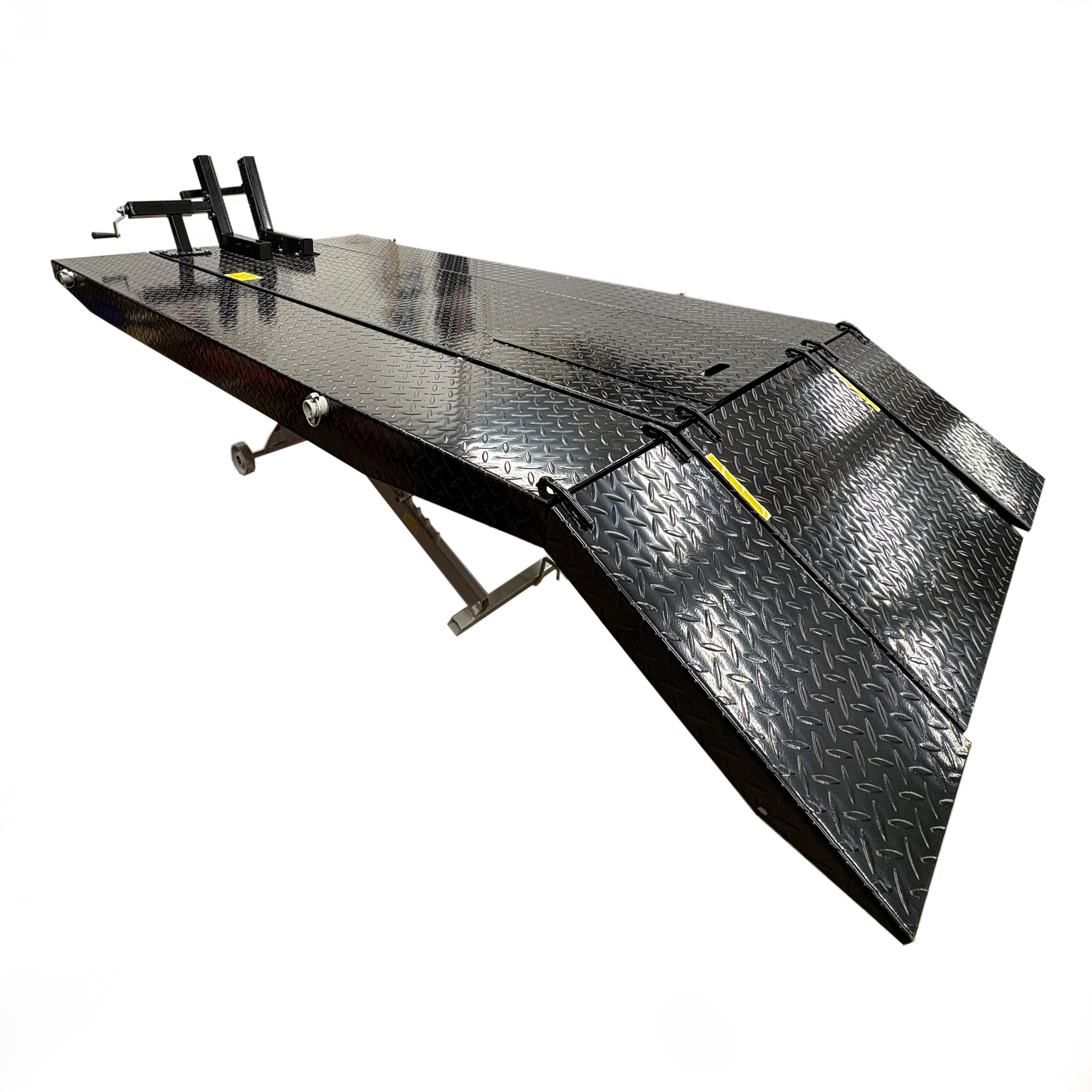 HEAVY DUTY 700KG MOTORCYCLE AND ATV WORKSHOP AIR LIFT WITH REMOVABLE SIDE EXTENSIONS thumbnail 4