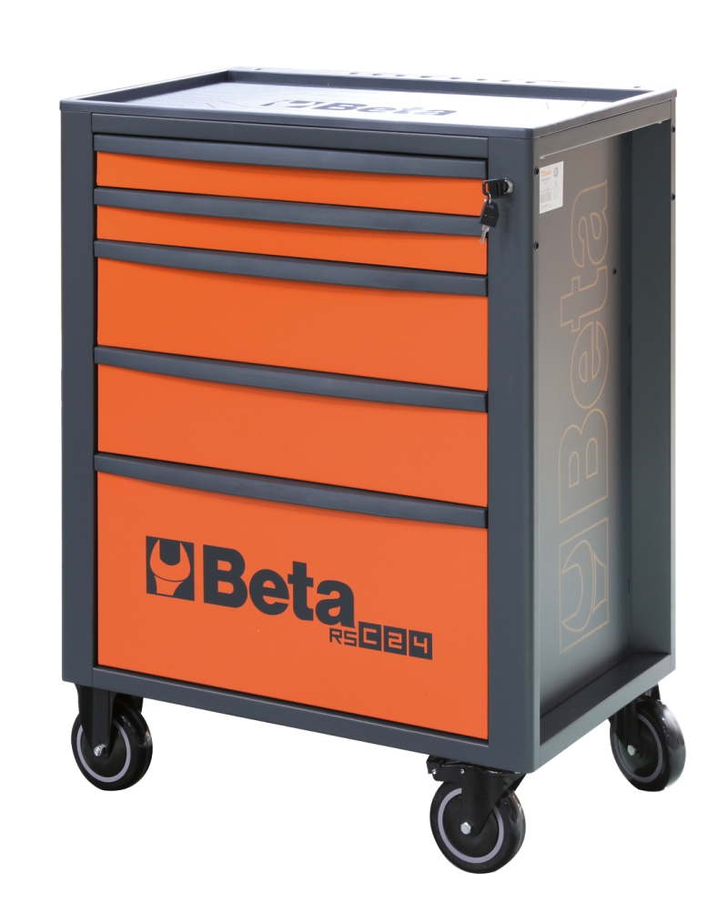 Mobile Roller Cab 5 Drawers Reinforced Worktop 800kg Capacity - Beta Tools RSC24/5-N thumbnail 2