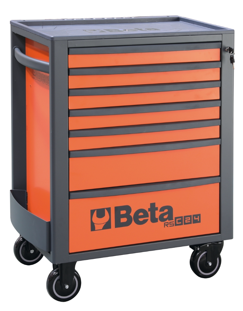 Mobile Roller Cab 7 Drawers Reinforced Worktop 800kg Capacity - Beta Tools RSC24/7-B image 1