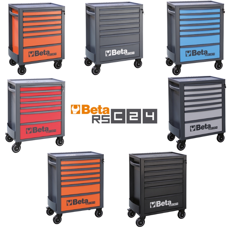 Mobile Roller Cab 7 Drawers Reinforced Worktop 800kg Capacity - Beta Tools RSC24/7-B thumbnail 5