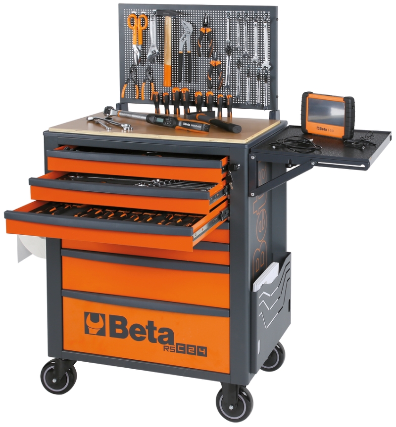 Mobile Roller Cab 7 Drawers Reinforced Worktop 800kg Capacity - Beta Tools RSC24/7-B thumbnail 6
