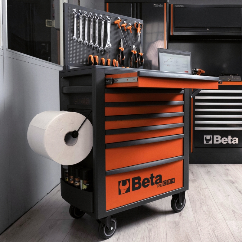 Mobile Roller Cab 7 Drawers Reinforced Worktop 800kg Capacity - Beta Tools RSC24/7-B thumbnail 3