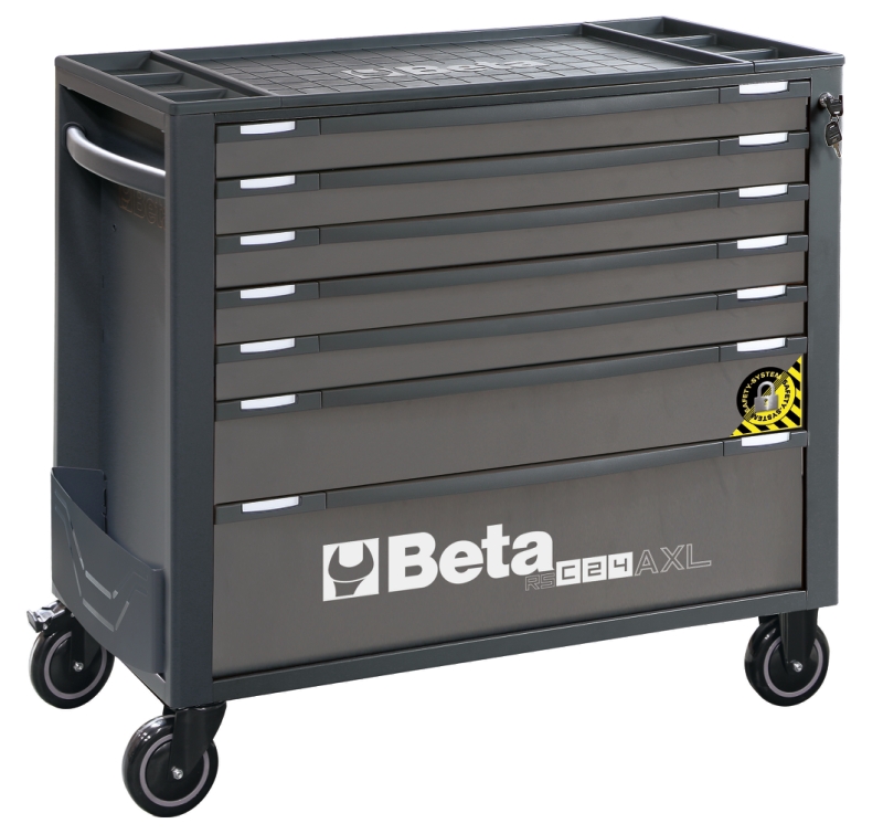 Mobile Roller Cab 7 Drawers Anti-Tilt System Long Model 1000kg Capacity - Beta Tools RSC24AXL/7-R thumbnail 8