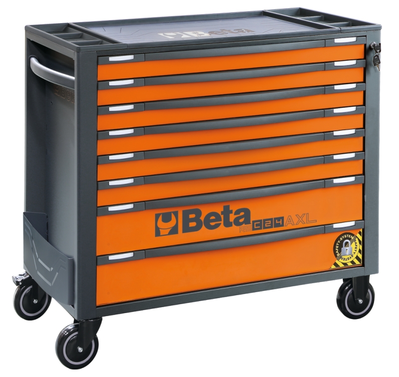 Mobile Roller Cab 8 Drawers Anti-Tilt System Long Model 1000kg Capacity - Beta Tools RSC24AXL/8-R image 1