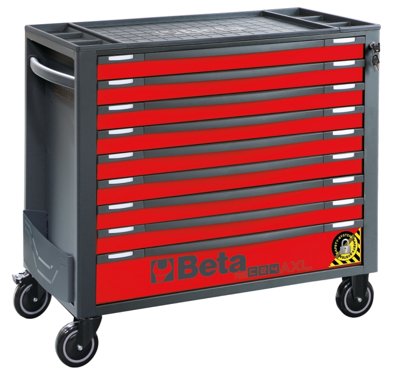 Mobile Roller Cab 9 Drawers Anti-Tilt System Long Model 1000kg Capacity - Beta Tools RSC24AXL/9-R thumbnail 7