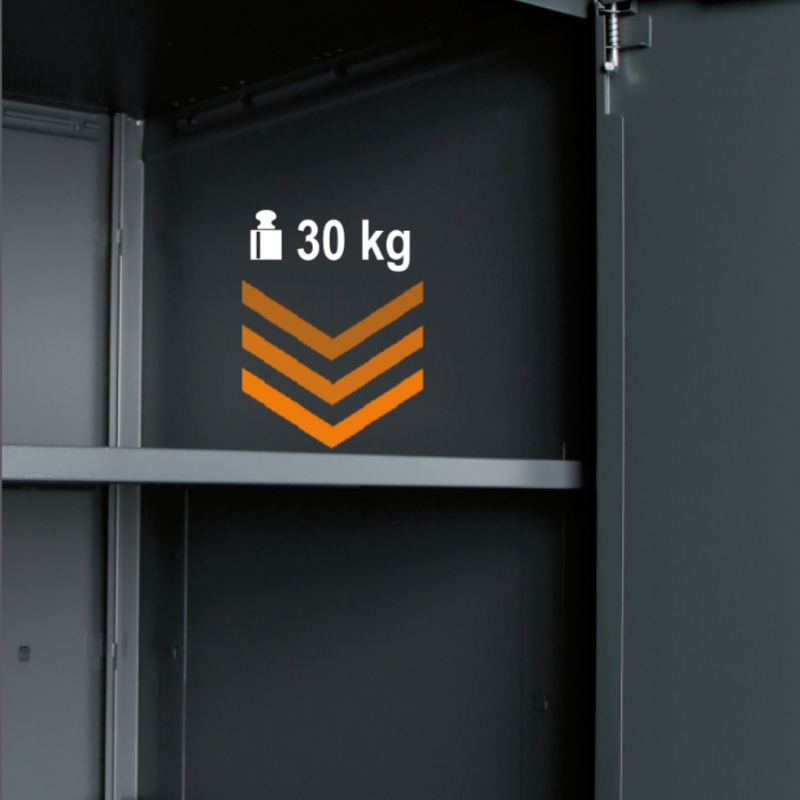 Sheet Metal Two-Door Tool Cabinet for RSC50, 910x615mm Interior, 4 Adjustable Shelves, Lock, Adjustable Feet - BetaRSC50 RSC50 A2 thumbnail 2