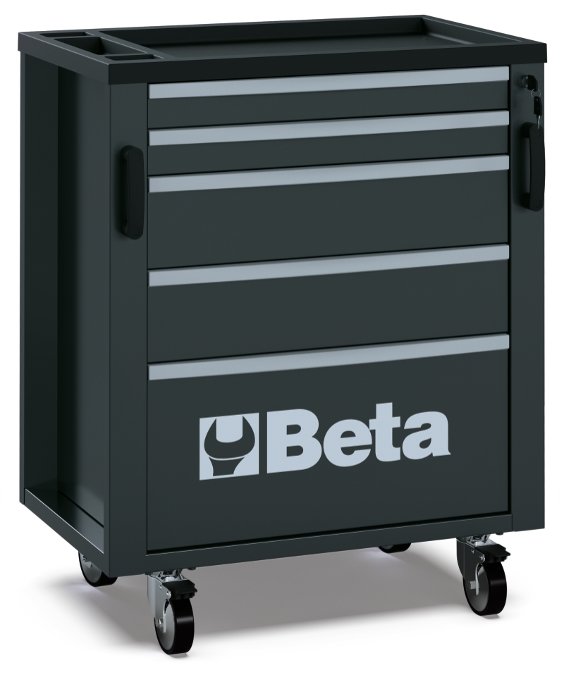 Mobile Roller Cabinet with 5 Drawers for RSC50, 588x367mm, Swivel Castors, Central Lock - BetaRSC50 RSC50 C5 image 1