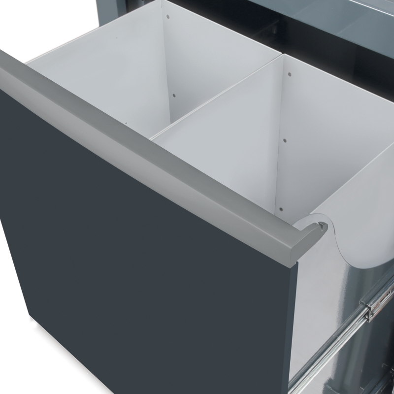 SORTED WASTE COLLECTION MODULE RSC50 CS BETA PULL-OUT 2 CONTAINERS ADJUSTABLE FEET thumbnail 4