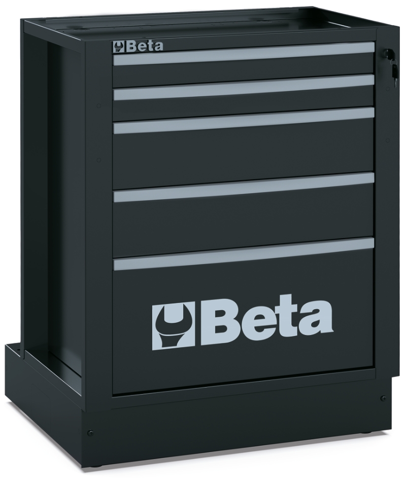 Fixed Module with 5 Drawers for RSC50, 588x367mm, Central Lock, Adjustable Feet - BetaRSC50 RSC50 M5 image 1