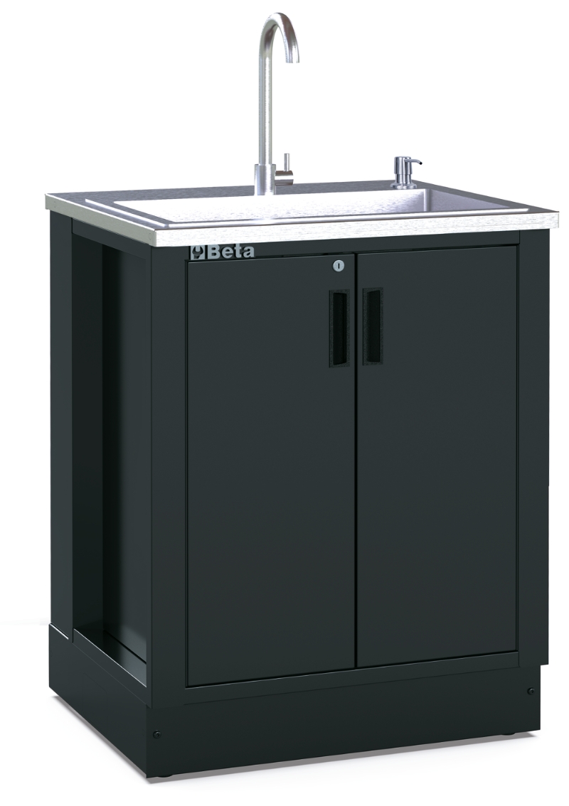 FIXED SINK MODULE BETARSC50 RSC50 ML STAINLESS BASIN MIXER TAP SOAP DISPENSER 615X435X575MM image 1