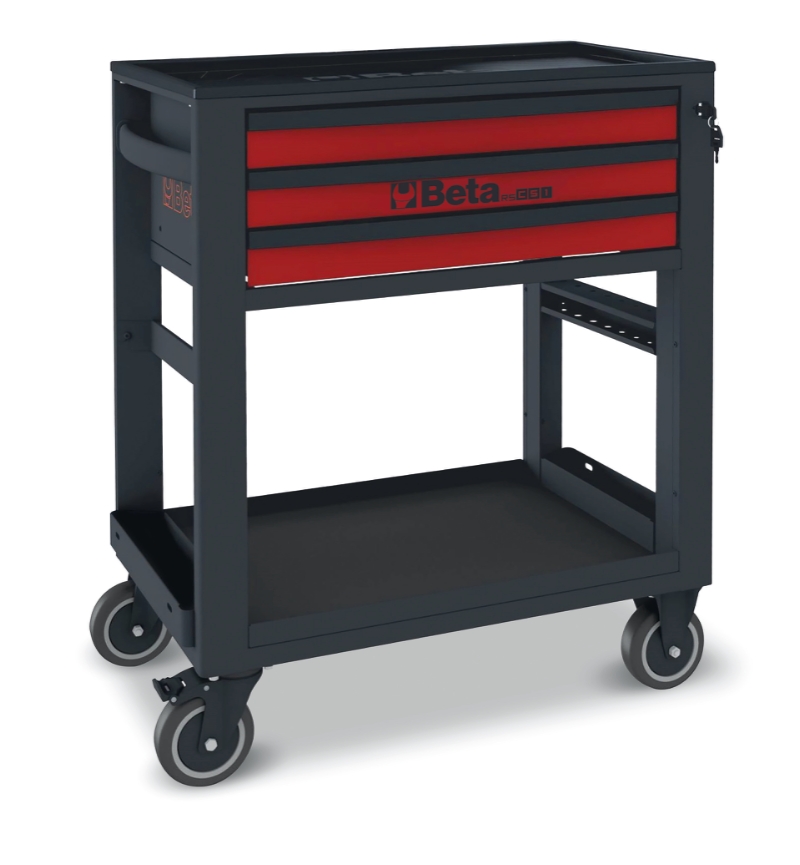 Service Tool Trolley with 3 Drawers, ABS Worktop, 4 Castors 125mm, 400kg Load Capacity - Beta Tools RSC51-FO thumbnail 5