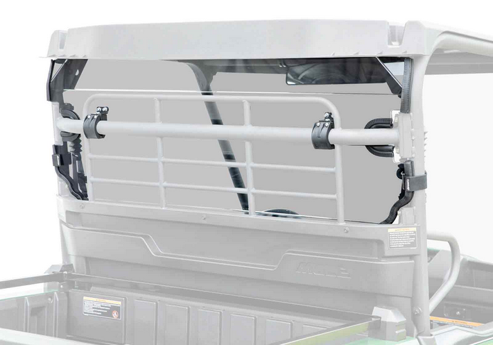 REAR WINDSCREEN POLYCARBONATE KAWASAKI MULE PRO MX UTV, WINDSHIELD image 1