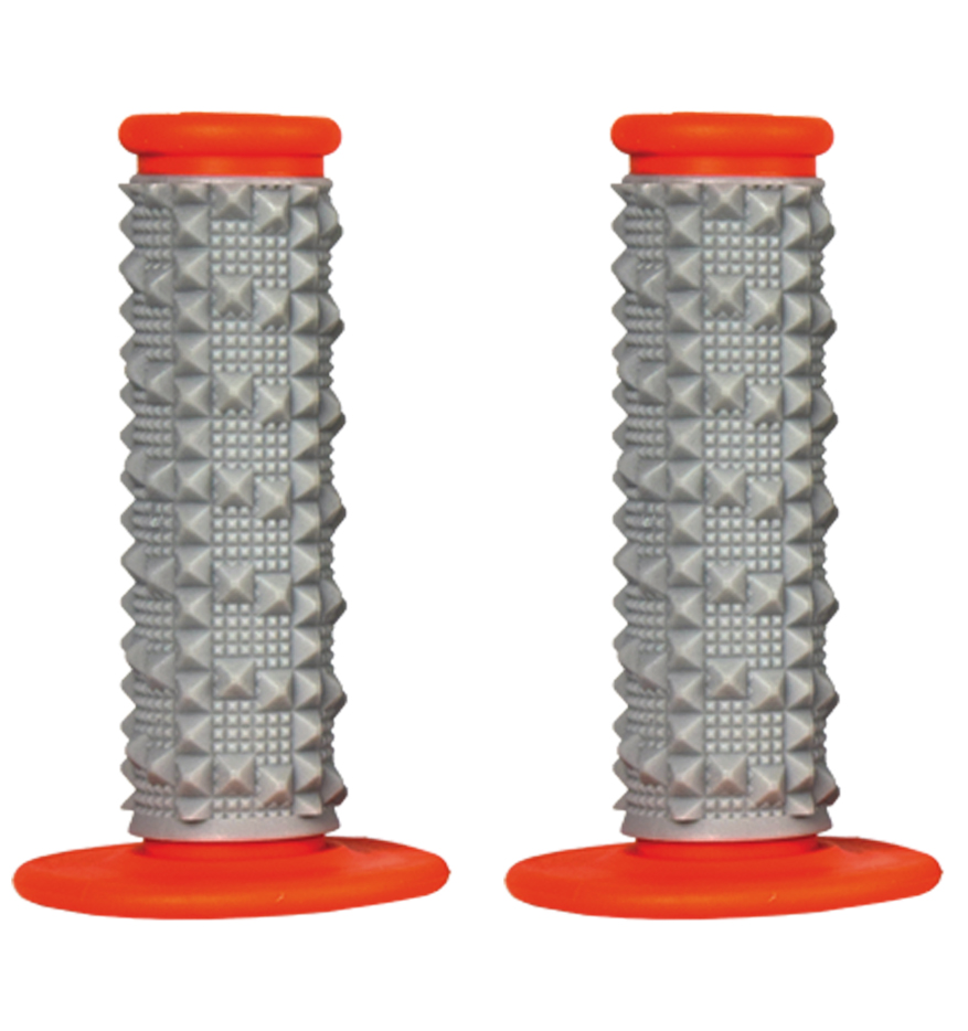 DUAL COMPOUND GRIPS ORANGE X2R DIAMOND HALF WAFFLE SCAR GDDOR