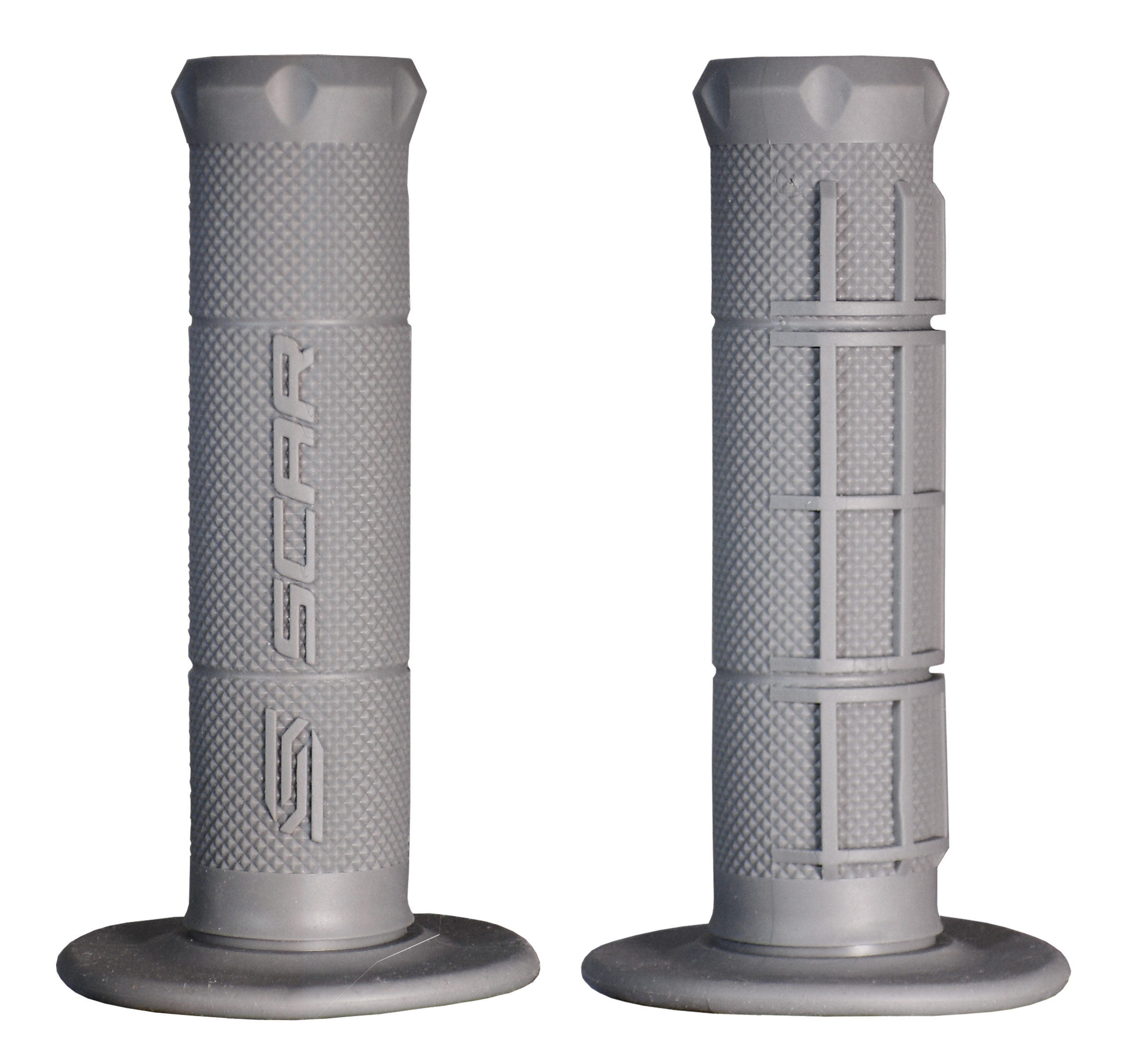 SINGLE DENSITY MX GRIPS GREY SOFT COMPOUND DIAMOND HALF WAFFLE SCAR GOSG thumbnail 3