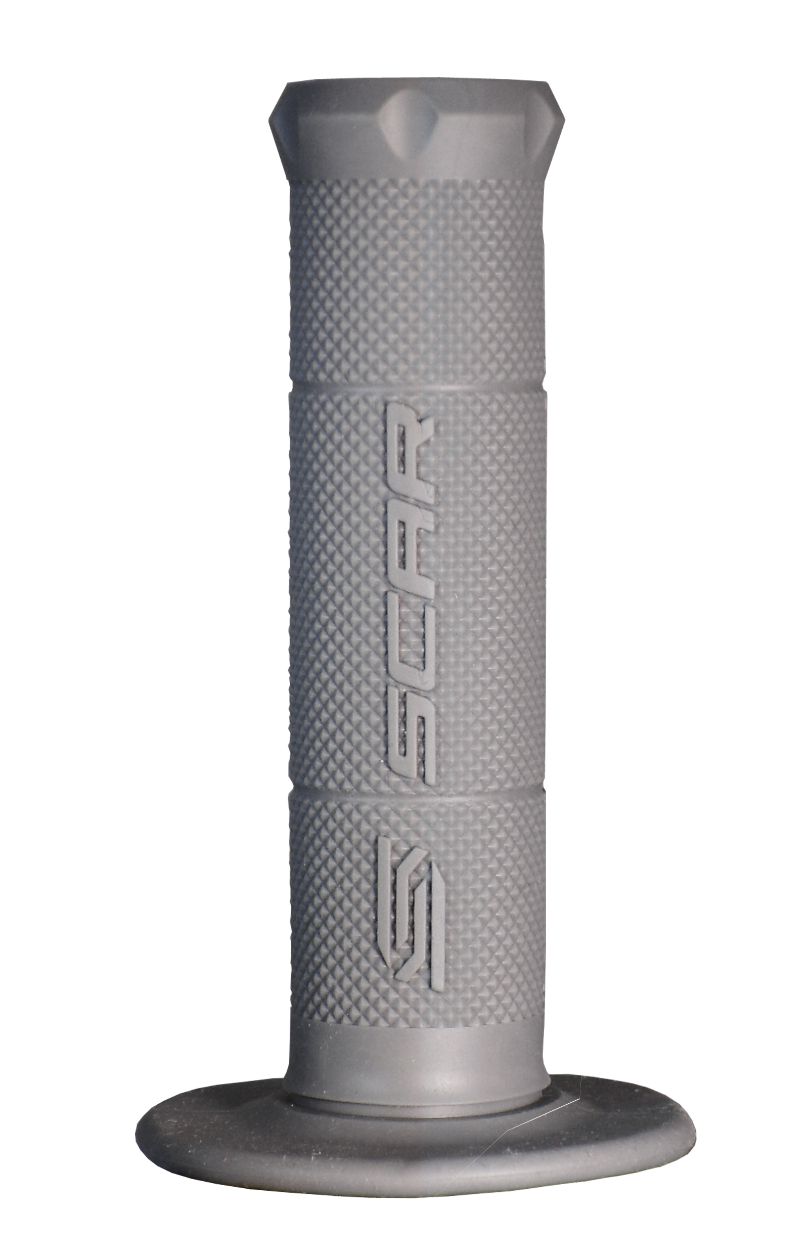 SINGLE DENSITY MX GRIPS GREY SOFT COMPOUND DIAMOND HALF WAFFLE SCAR GOSG image 1