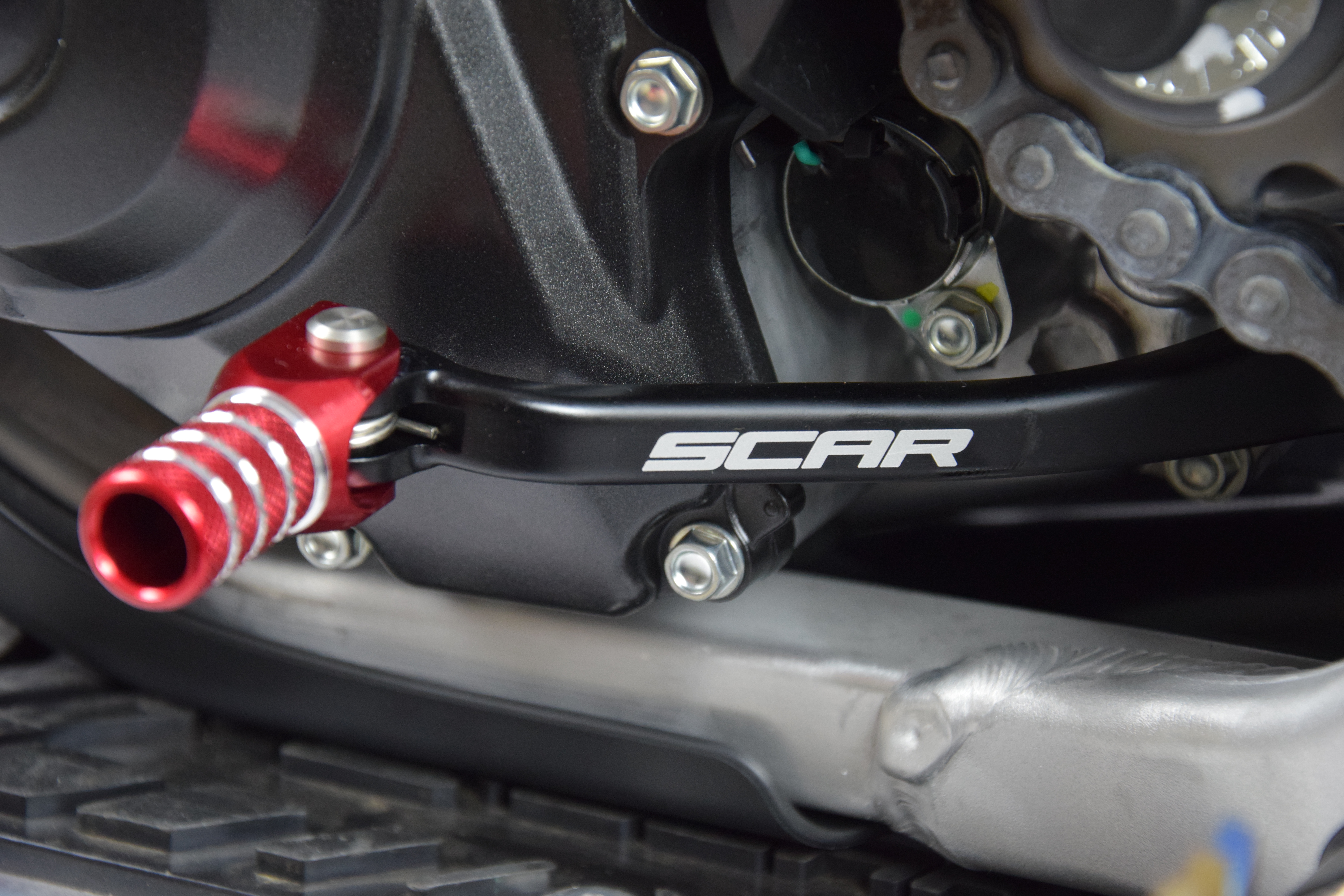 GEAR SHIFT LEVER RED TIP 17-26 HONDA CRF 250 450 L R RL RWE RX X ALUMINIUM 700-MKE-305 SCAR GSL121 thumbnail 6