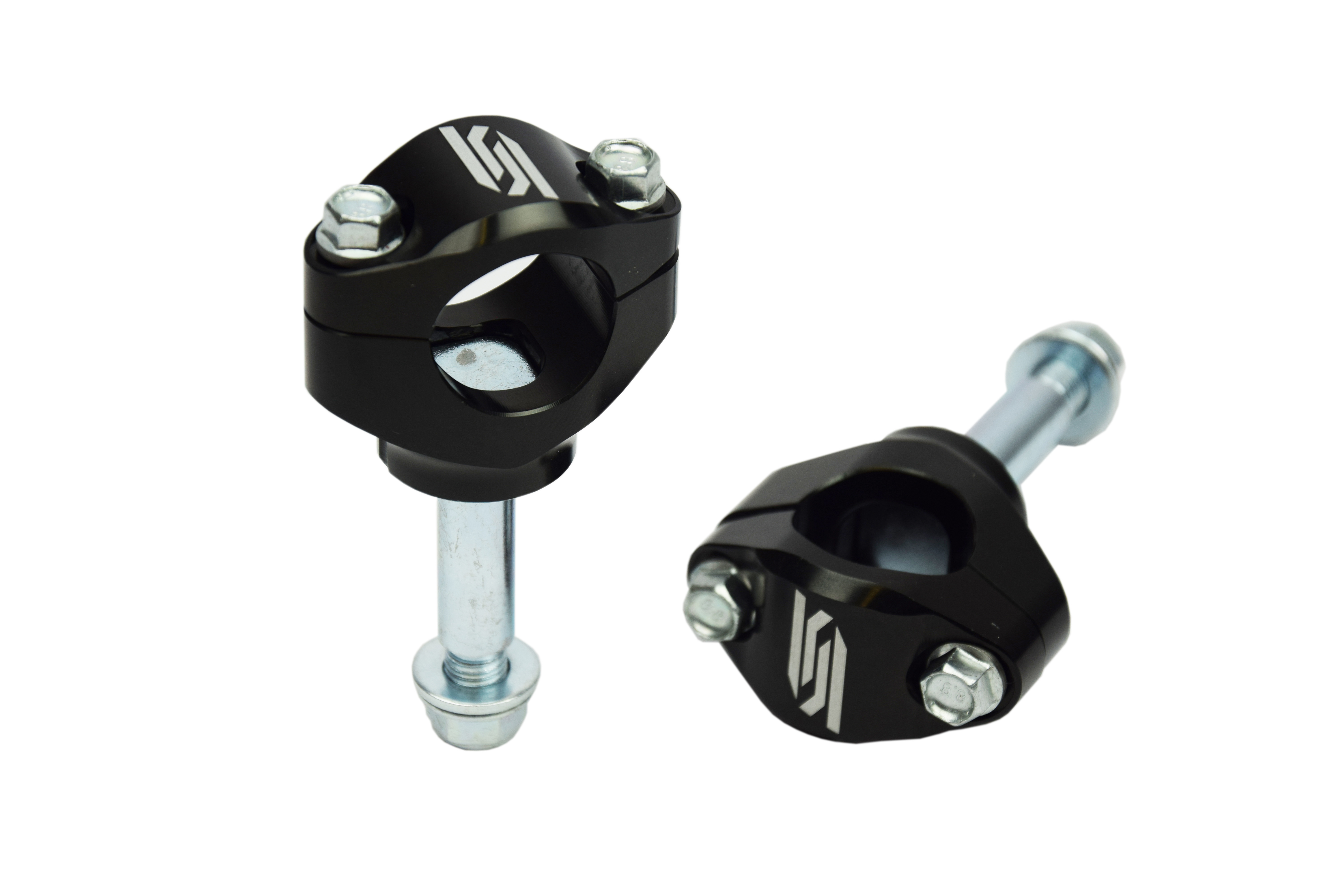 OVERSIZE HANDLEBAR MOUNTS BLACK 06-26 KAWASAKI KX 250 450 28.6mm STOCK TRIPLE CLAMPS 30mm SCAR P63