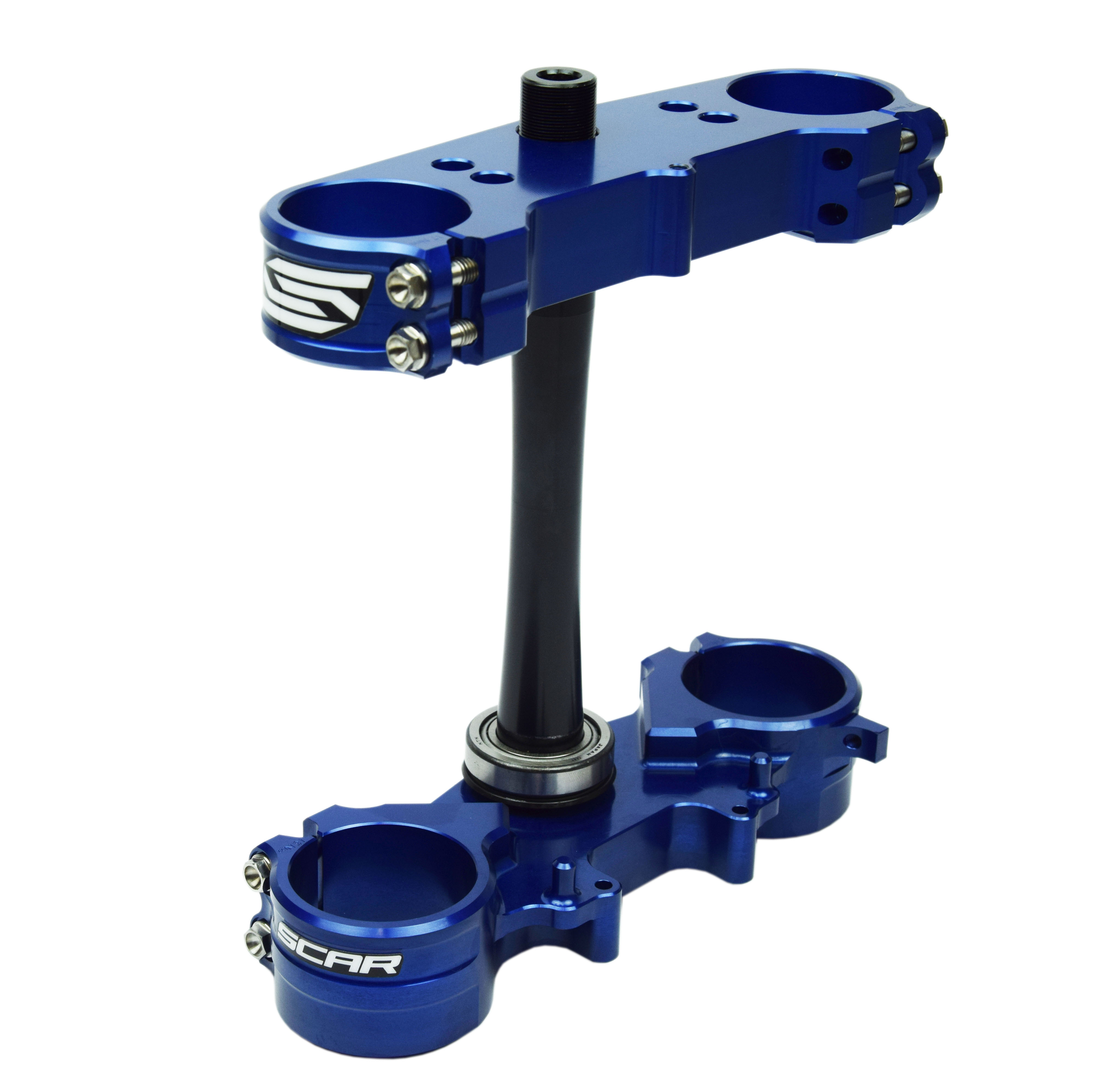 TRIPLE CLAMPS BLUE YZF OFFSET 22mm SCAR S1424