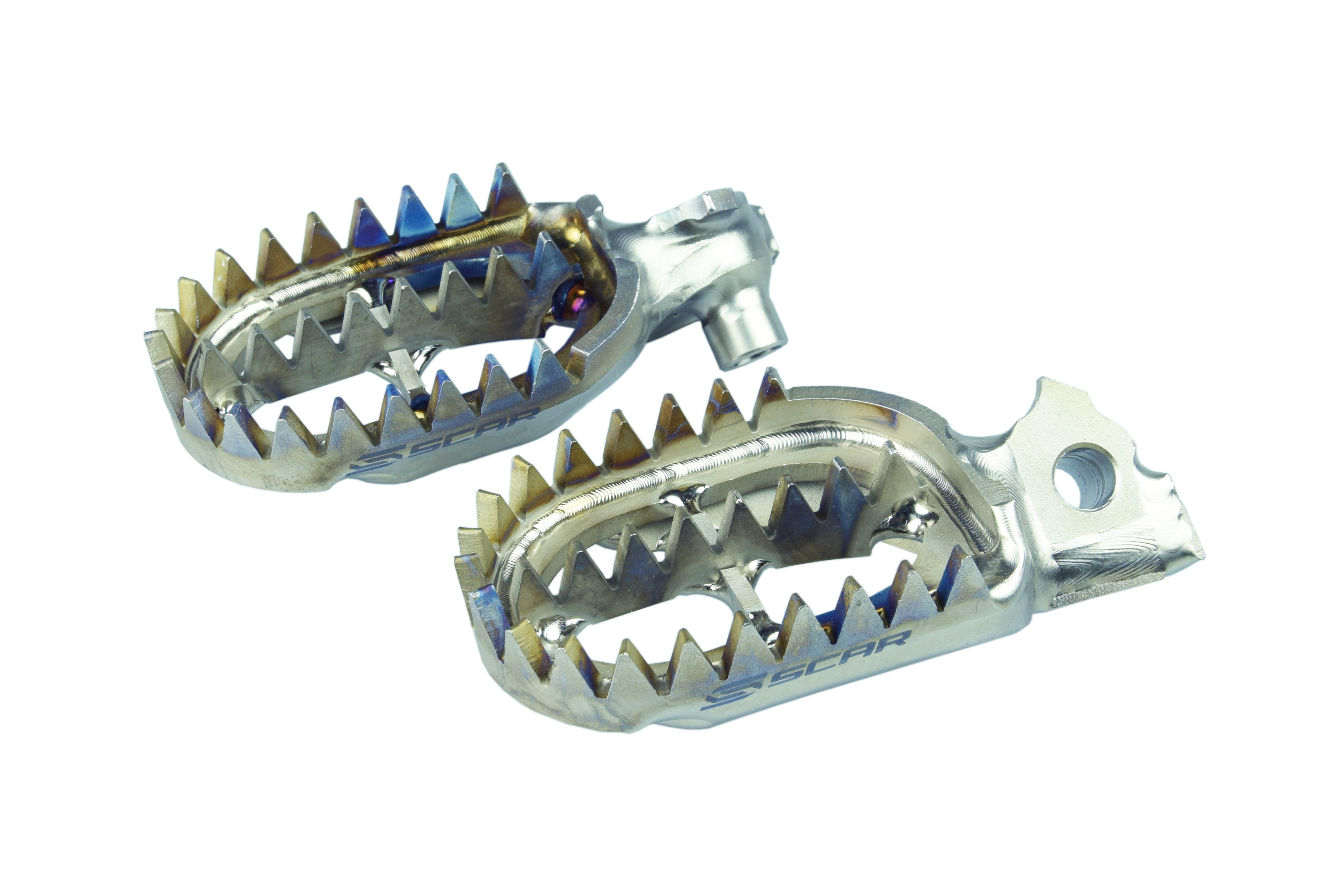 FOOTPEGS GRIPPER 97-26 ALTA FANTIC YAMAHA REDSHIFT XE XX YZ WR TENERE TITANIUM 60mm WIDE SCAR S1516
