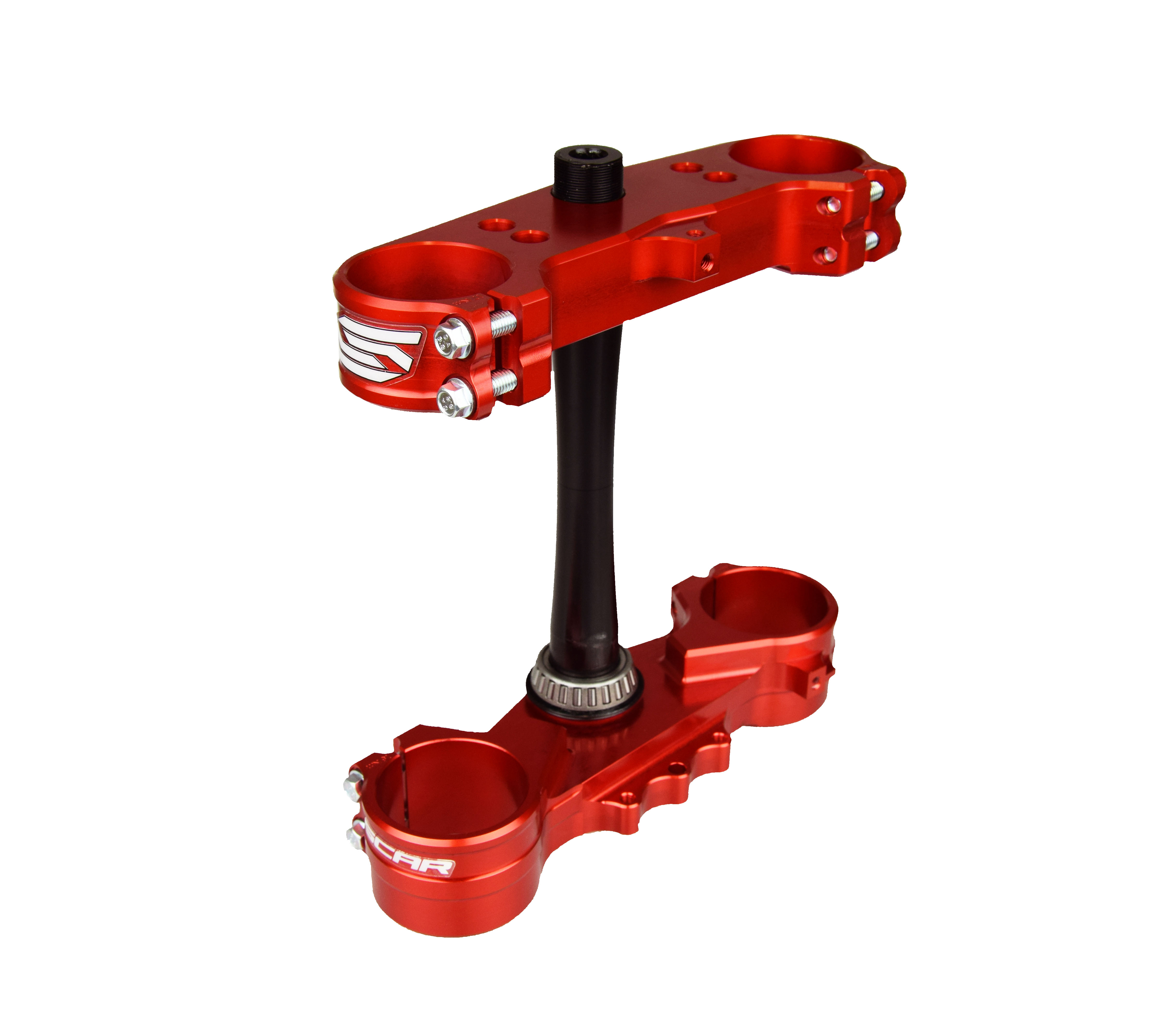 TRIPLE CLAMPS 20 RED CRF, OFFSET 20mm SCAR S2417